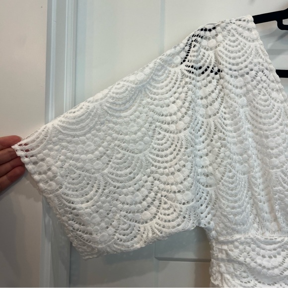 Lilly Pulitzer Parigi Skort‎ Romper Resort White Scalloped Lace Size Medium NWT! - Picture 3 of 11